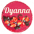 Happy Birthday Cake with Name Dyanna - Free Download