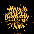Happy Birthday Card for Dylon - Download GIF and Send for Free