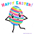 Funny Dancing Egg Happy Easter Day GIF