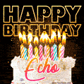 Echo - Animated Happy Birthday Cake GIF for WhatsApp