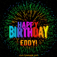New Bursting with Colors Happy Birthday Eddy GIF and Video with Music