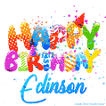 Happy Birthday Edinson - Creative Personalized GIF With Name