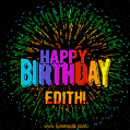 New Bursting with Colors Happy Birthday Edith GIF and Video with Music