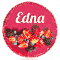 Happy Birthday Cake with Name Edna - Free Download