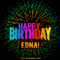 New Bursting with Colors Happy Birthday Edna GIF and Video with Music