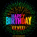 New Bursting with Colors Happy Birthday Eevee GIF and Video with Music
