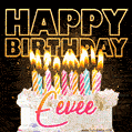 Eevee - Animated Happy Birthday Cake GIF Image for WhatsApp