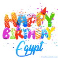 Happy Birthday Egypt - Creative Personalized GIF With Name
