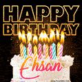 Ehsan - Animated Happy Birthday Cake GIF for WhatsApp
