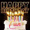 Eian - Animated Happy Birthday Cake GIF for WhatsApp