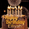Chocolate Happy Birthday Cake for Eiliyah (GIF)
