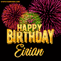 Wishing You A Happy Birthday, Eirian! Best fireworks GIF animated greeting card.