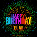 New Bursting with Colors Happy Birthday Elai GIF and Video with Music