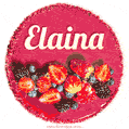 Happy Birthday Cake with Name Elaina - Free Download