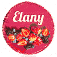 Happy Birthday Cake with Name Elany - Free Download