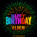 New Bursting with Colors Happy Birthday Elder GIF and Video with Music