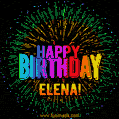 New Bursting with Colors Happy Birthday Elena GIF and Video with Music