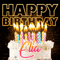Elia - Animated Happy Birthday Cake GIF for WhatsApp
