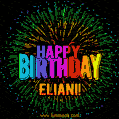 New Bursting with Colors Happy Birthday Eliani GIF and Video with Music