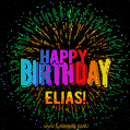New Bursting with Colors Happy Birthday Elias GIF and Video with Music