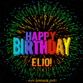 New Bursting with Colors Happy Birthday Elio GIF and Video with Music