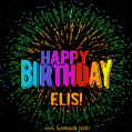 New Bursting with Colors Happy Birthday Elis GIF and Video with Music
