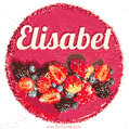 Happy Birthday Cake with Name Elisabet - Free Download