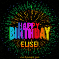 New Bursting with Colors Happy Birthday Elise GIF and Video with Music
