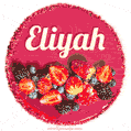 Happy Birthday Cake with Name Eliyah - Free Download