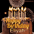 Chocolate Happy Birthday Cake for Eliyah (GIF)