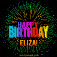 New Bursting with Colors Happy Birthday Eliza GIF and Video with Music