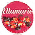 Happy Birthday Cake with Name Ellamarie - Free Download