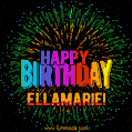 New Bursting with Colors Happy Birthday Ellamarie GIF and Video with Music