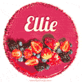 Happy Birthday Cake with Name Ellie - Free Download