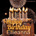 Chocolate Happy Birthday Cake for Ellieanna (GIF)