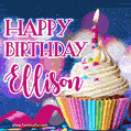 Happy Birthday Ellison - Lovely Animated GIF