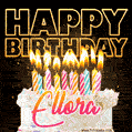 Ellora - Animated Happy Birthday Cake GIF Image for WhatsApp