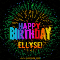New Bursting with Colors Happy Birthday Ellyse GIF and Video with Music
