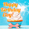 Happy Birthday, Eloy! Elegant cupcake with a sparkler.