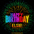 New Bursting with Colors Happy Birthday Elsie GIF and Video with Music