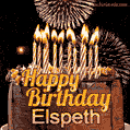 Chocolate Happy Birthday Cake for Elspeth (GIF)