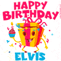 Funny Happy Birthday Elvis GIF