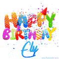 Happy Birthday Ely - Creative Personalized GIF With Name