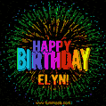 New Bursting with Colors Happy Birthday Elyn GIF and Video with Music