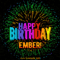 New Bursting with Colors Happy Birthday Ember GIF and Video with Music