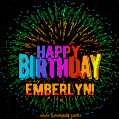 New Bursting with Colors Happy Birthday Emberlyn GIF and Video with Music