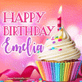 Happy Birthday Emelia - Lovely Animated GIF