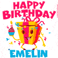 Funny Happy Birthday Emelin GIF