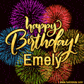 Happy Birthday, Emely! Celebrate with joy, colorful fireworks, and unforgettable moments. Cheers!