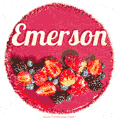 Happy Birthday Cake with Name Emerson - Free Download